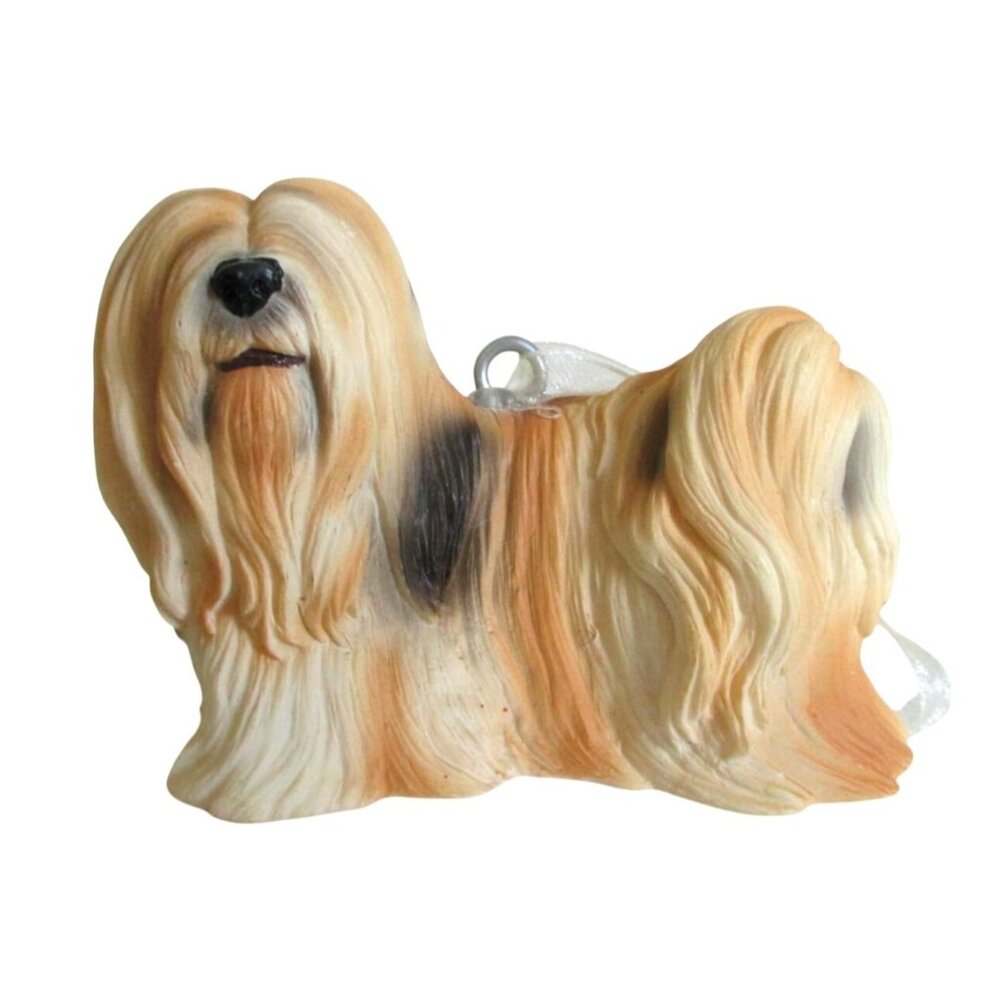 Lhasa Apso Dog Ornament Figurine Holiday Home Decor Gift